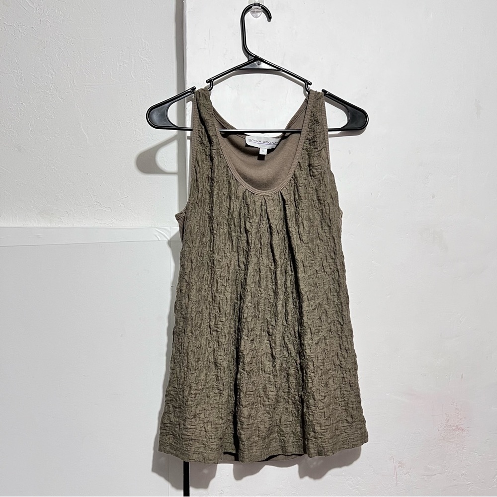 Donna Dagnan vintage tank top size large dark green :Box 006: